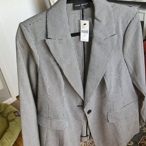 NWT Lane Bryant size 14P Blazer Suit Jacket Single Button Grey